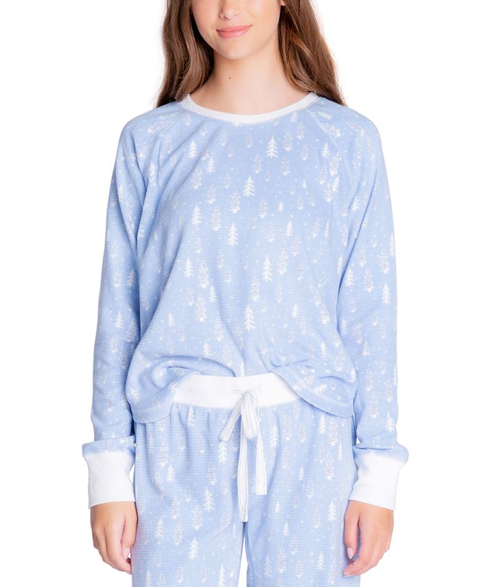 Insomniax Printed Long Sleeve Pajama Top Macy's