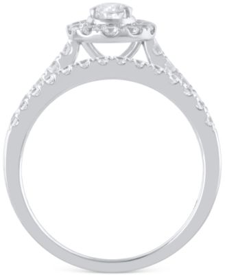 Diamond Oval Halo Bridal Set (1 ct. t.w.) in 14k White or Yellow Gold