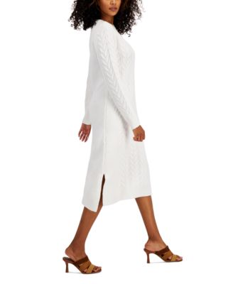 macy's white sweater dress
