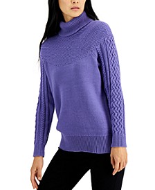 Cable-Knit Turtleneck Sweater, Created for Macy's