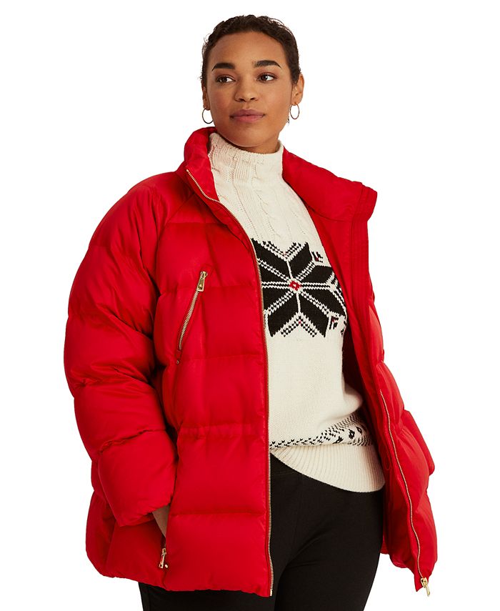 Lauren Ralph Lauren Plus-Size Satin Down Jacket & Reviews - Jackets &  Blazers - Plus Sizes - Macy's