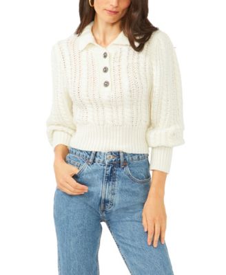 quarter button up sweater