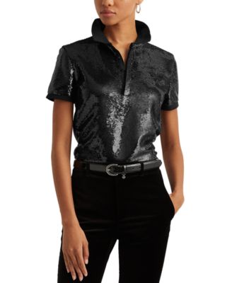 sequin ralph lauren polo shirt