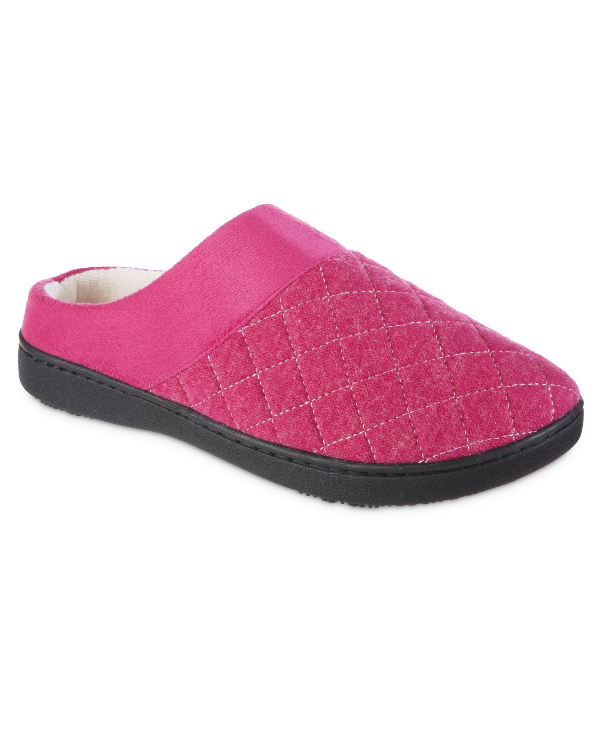 Women's Diamond Quilted Morgan Hoodback Slippers - Very Berry