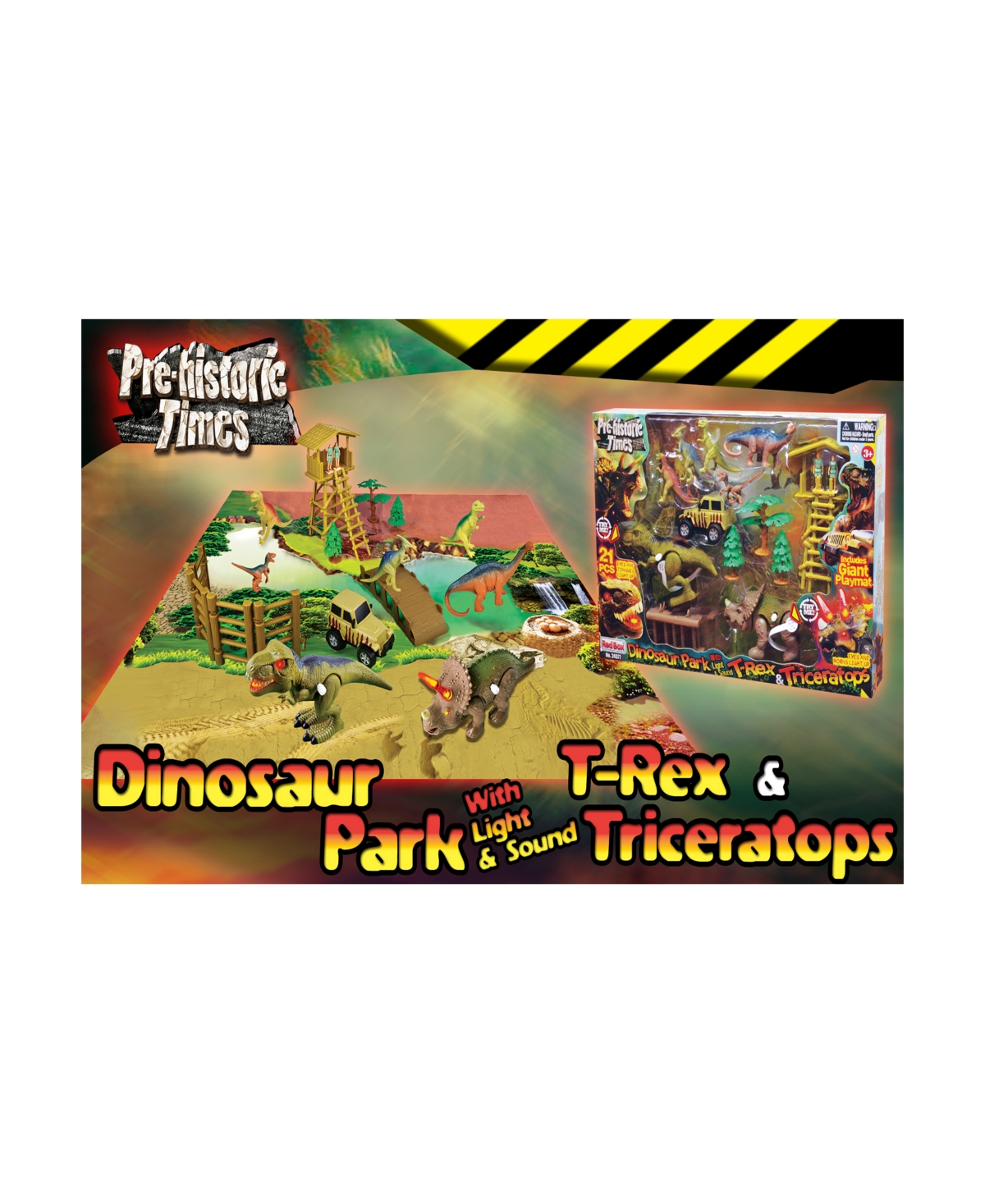 Redbox Pre-historic Times Dinosaur Park, 21 Piece In Multi