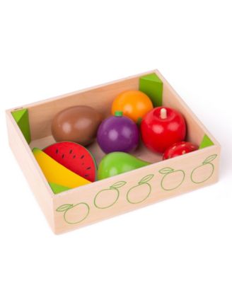 Bigjigs Toys - Fruit Crate Set, 9 Piece