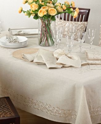 Table Runner with Embroidered Border, 54" x 16"
