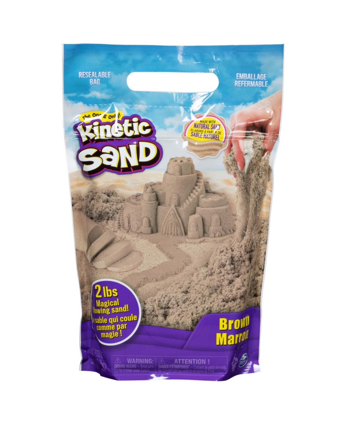 the Original Moldable Sensory Play Sand, Brown, 2 Pounds - Multi-color