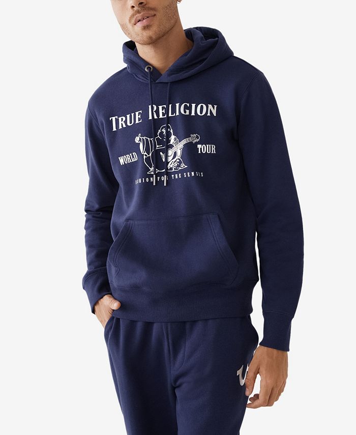 True Religion Buddha Logo Tie Dye Pullover Hoodie Onyx Mens Xtra Large On