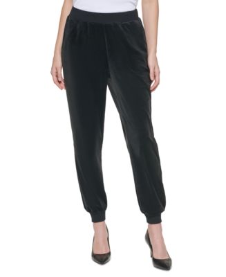 Calvin Klein Petite Velour Jogger Pants - Macy's