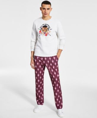 INC International Concepts - Men's Regular-Fit Tigress-Print Sweatshirt