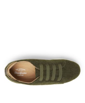 Dearfoams Women's Sport Foam Elastic Lace Slip-On Sneaker