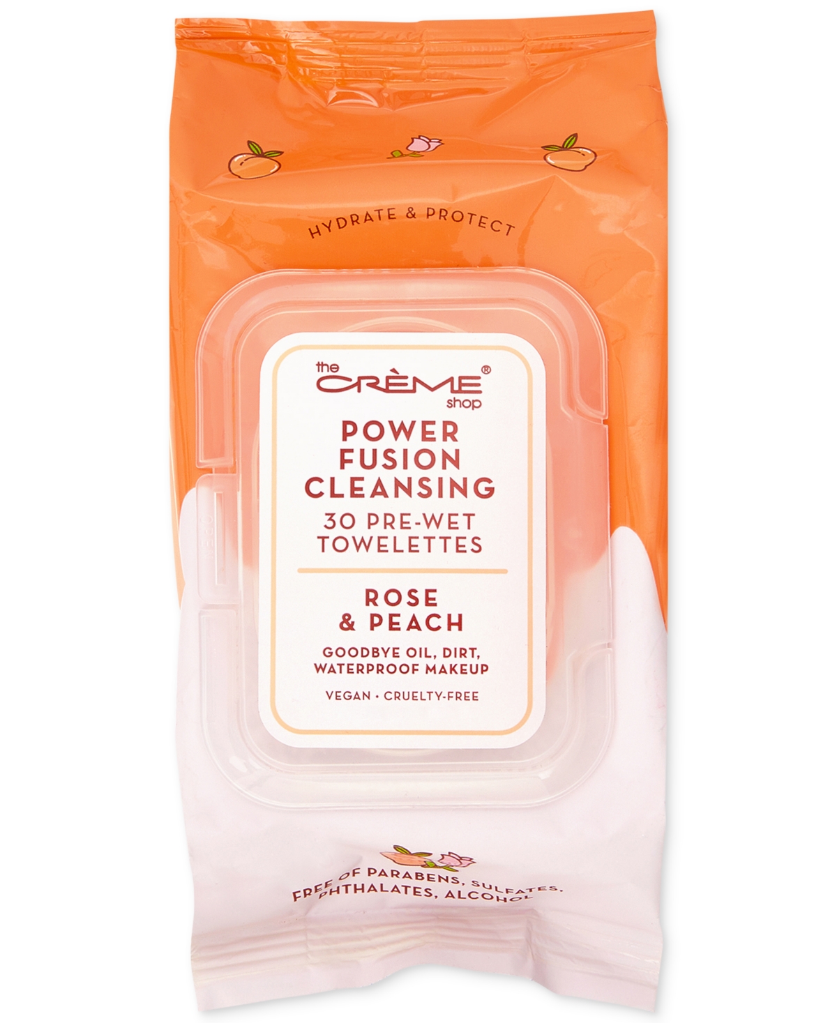 The Creme Shop Power Fusion Cleansing Towelettes In Rose  Peach
