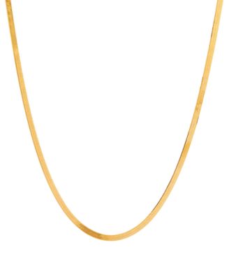 Herringbone Chain 3mm Necklace Collection In 10k Gold