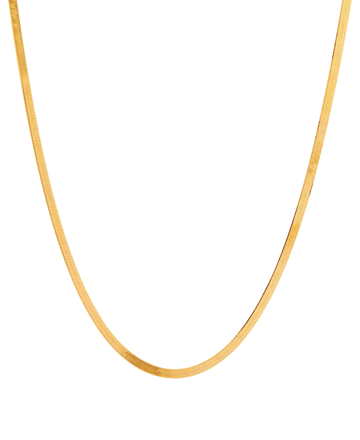 Italian Gold 20" Herringbone Chain Necklace (3mm) In 10k Gold In Yellow Gold
