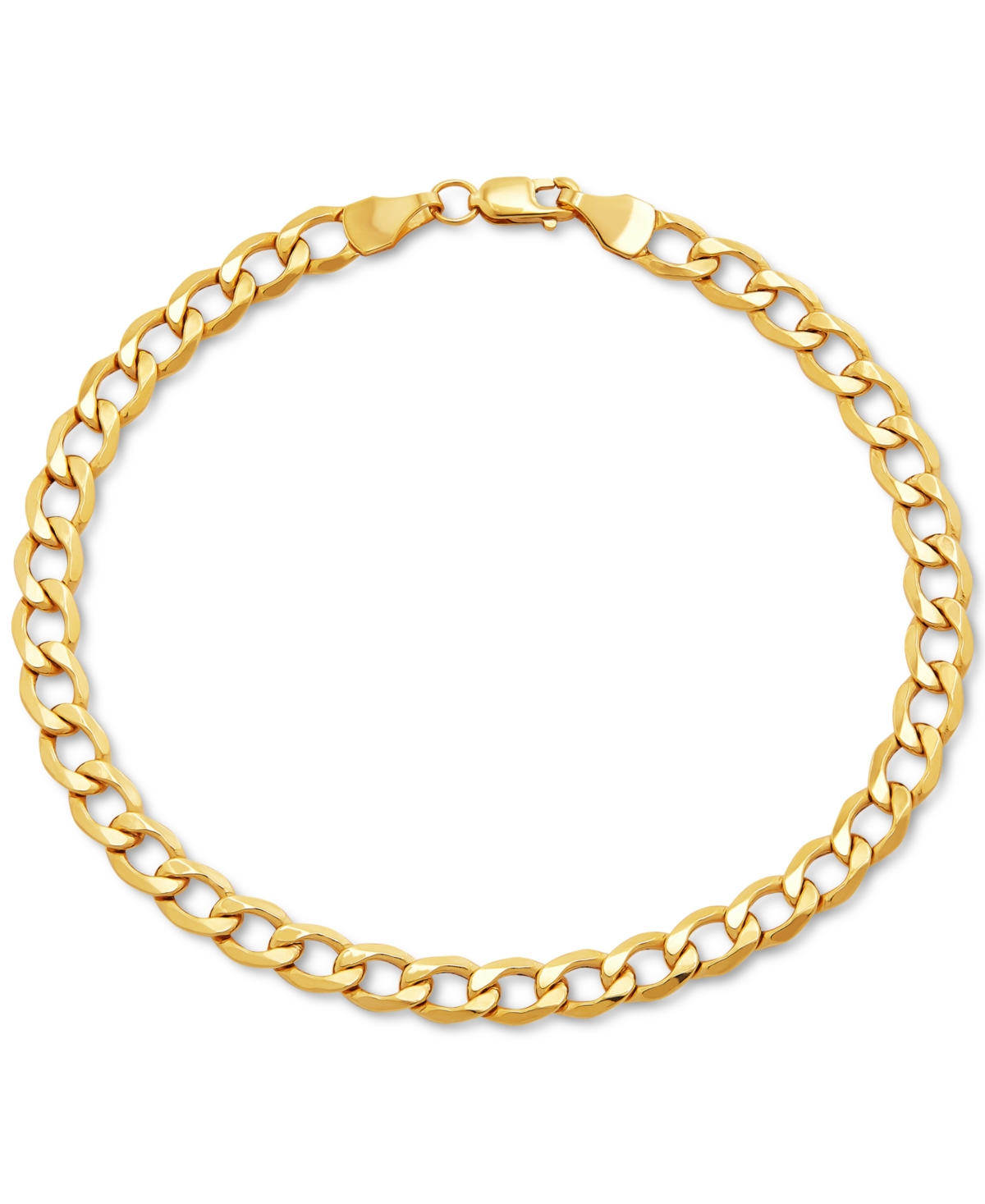 Cuban Link Chain Bracelet (5mm) in 10k Gold - Gold
