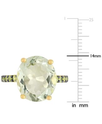 Green Quartz (7-1/2 ct. t.w.) & Peridot (1/2 ct. t.w.) Statement Ring in 18k Gold-Plated Sterling Silver