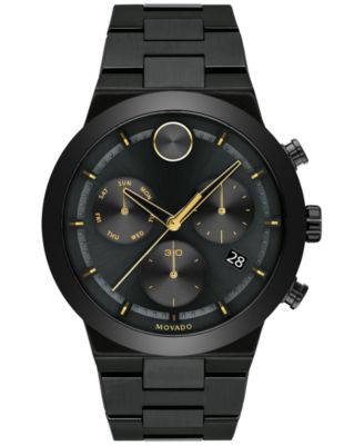 Movado Bold Fusion Men's Swiss Chronograph Ion-Plated Black Stainless ...