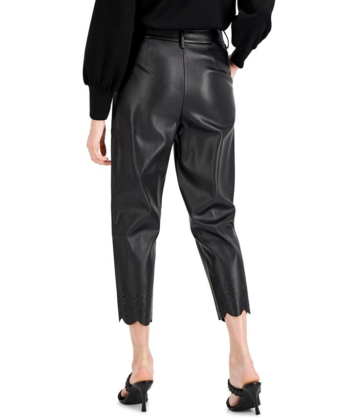 INC International Concepts High-Waist Faux-Leather Pants, Created for ...