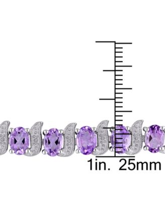 Aquamarine (9-5/8 ct. t.w.) & Diamond Accent S Link Bracelet in Sterling Silver