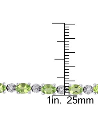 Garnet (9-7/8 ct. t.w.) & Diamond Accent Link Bracelet in Sterling Silver (Also in Peridot)