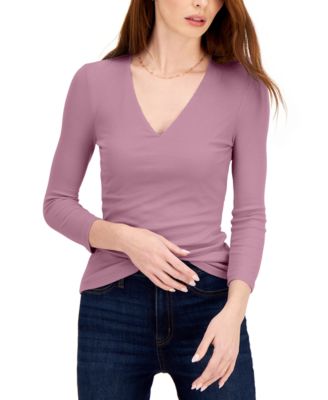 I.N.C. International Concepts - Ribbed V-Neck Top