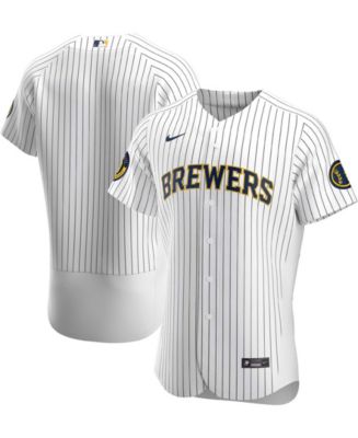 Nike Men's Milwaukee Brewers Official Blank Replica Jersey - Macy's