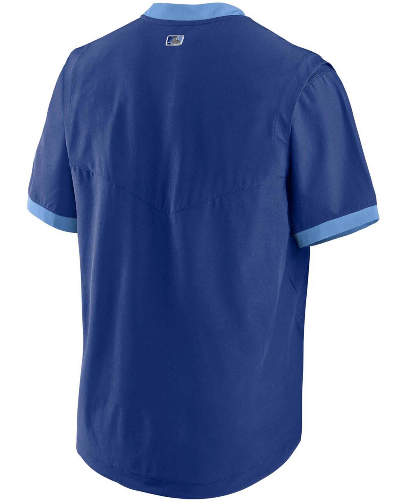 Мужская куртка Nike Royal and Light Blue Kansas City Royals Authentic Collection Short Sleeve Hot Pullover — фото 3