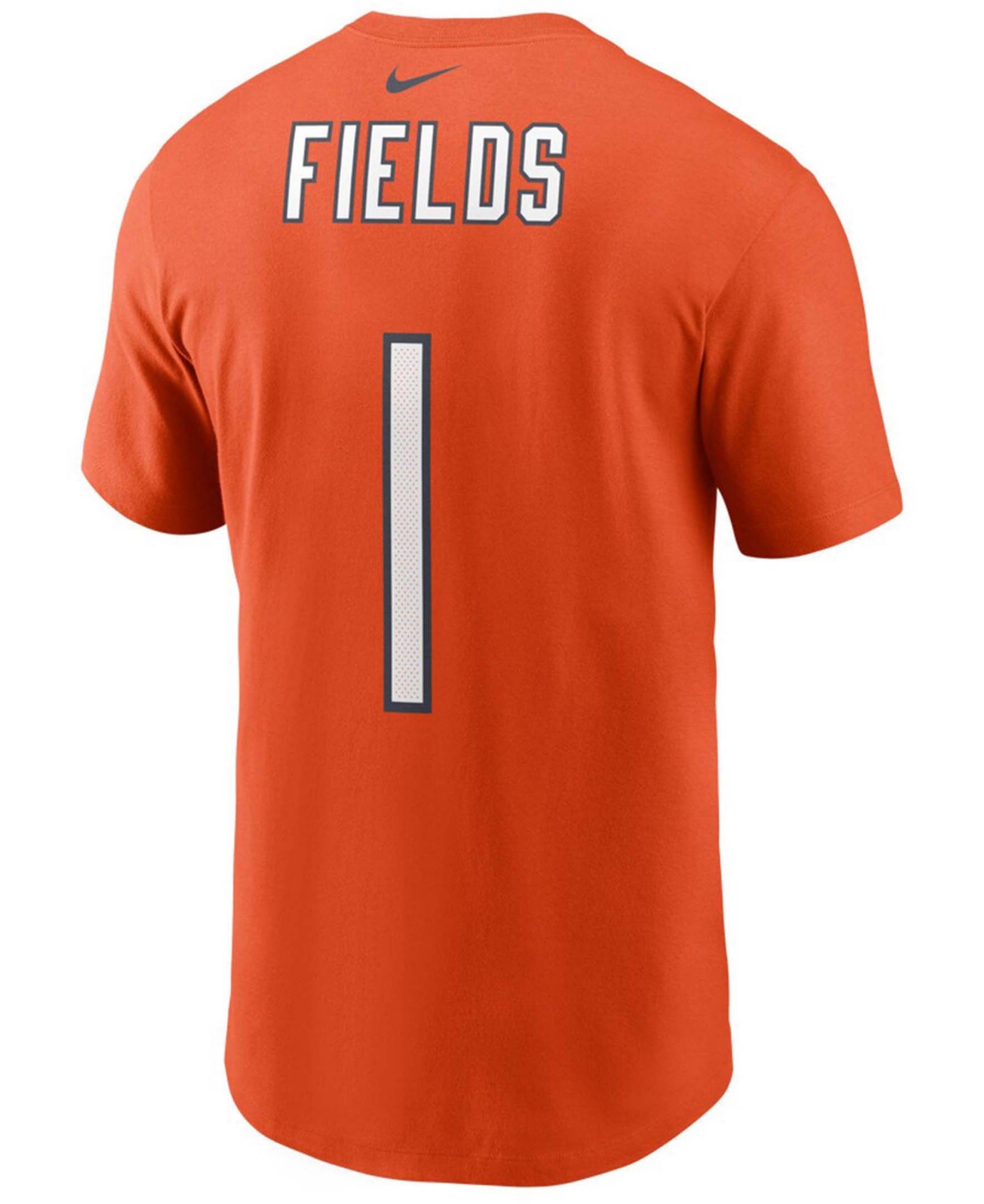 Men's Justin FieldsChicago Bears 2021 Nfl Draft First Round Pick Player Name Number T-shirt - Orange