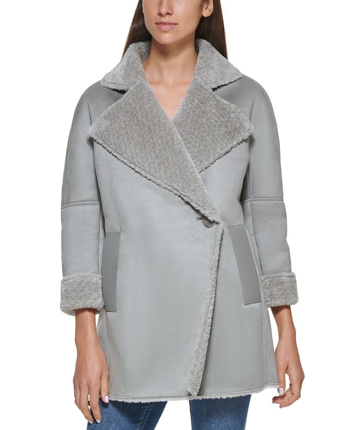 Macy's faux hotsell shearling coat