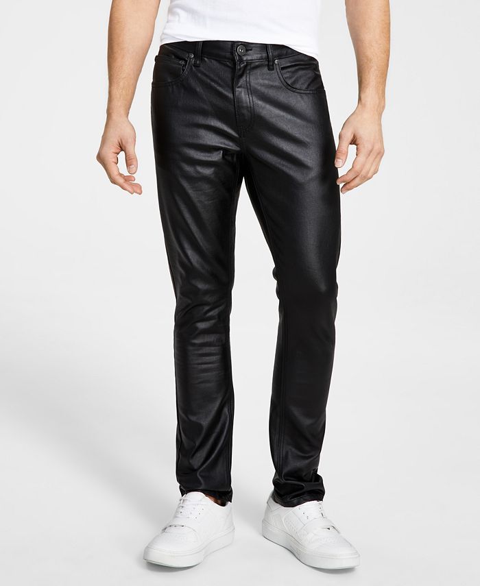 INC International Concepts Men's Skinny-Fit Coated Jeans, Created 