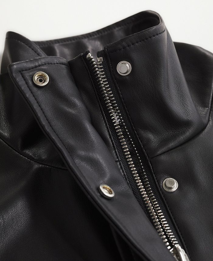 MANGO Women's Short Leather-Effect Jacket & Reviews - Jackets & Blazers ...