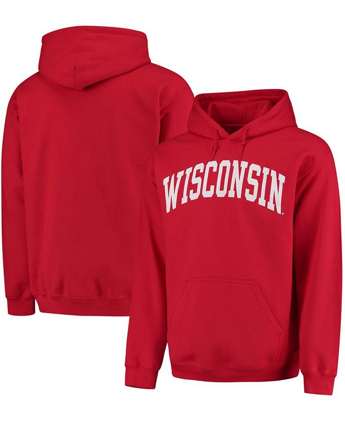 Fanatics Men's Red Wisconsin Badgers Basic Arch Pullover Hoodie - Macy's
