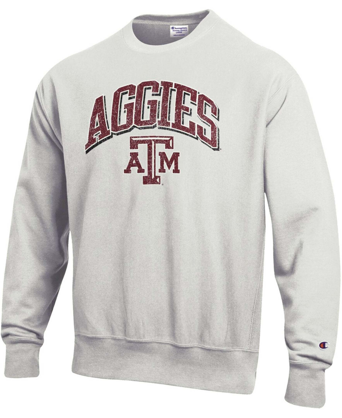 Shop Champion Men's Gray Texas A M Aggies Arch Over Logo Reverse Weave Pullover Sweatshirt