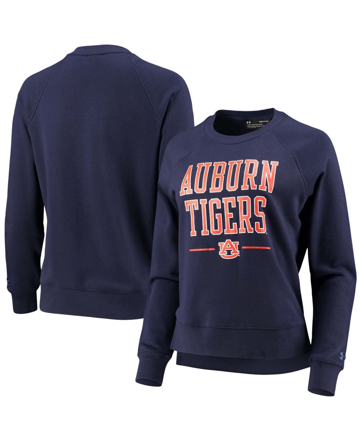 Women's Navy Auburn Tigers All Day Fleece Raglan Pullover Sweatshirt - Navy