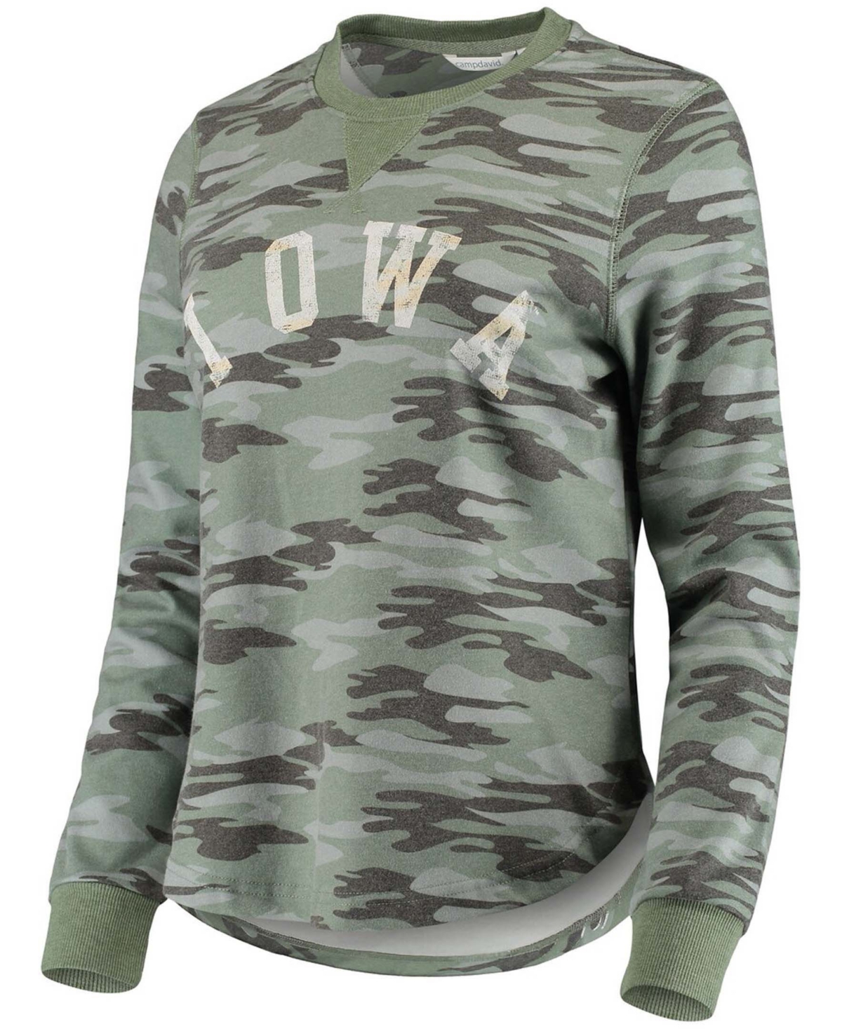 Women'sIowa Hawkeyes Comfy Pullover Sweatshirt - Camo