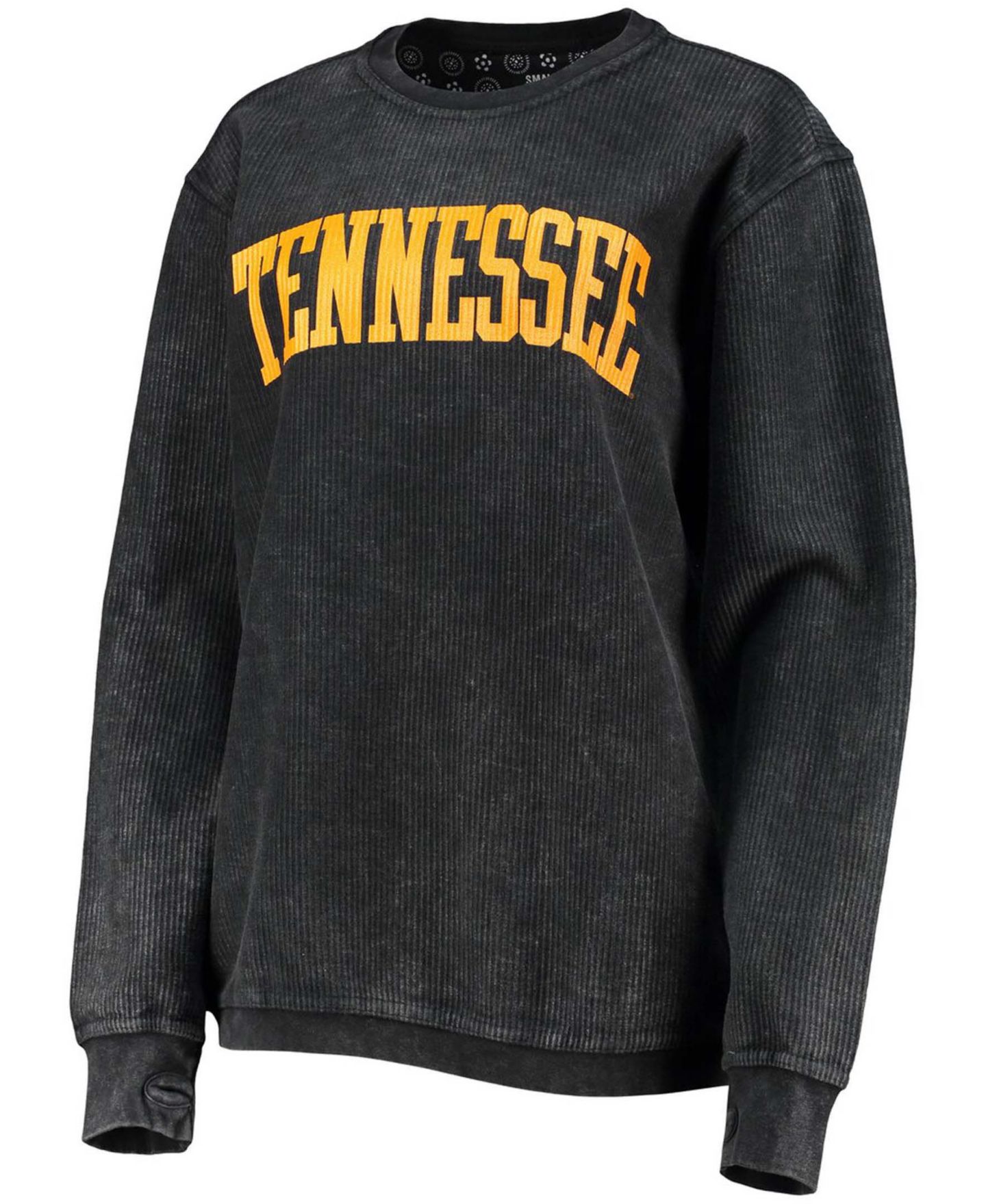 Женская толстовка Pressbox Black Tennessee Volunteers Comfy Cord Vintage-Like Wash Basic Arch Pullover — фото 2