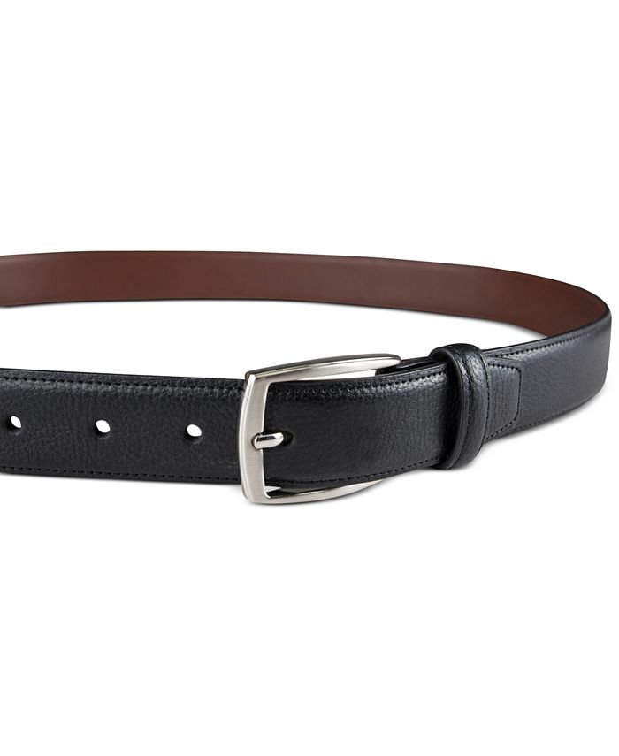 Club Room Men's Faux Leather Pebble Grain Stretch Belt, Created for ...