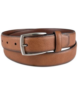 Men's Faux Leather Pebble Grain Stretch Belt