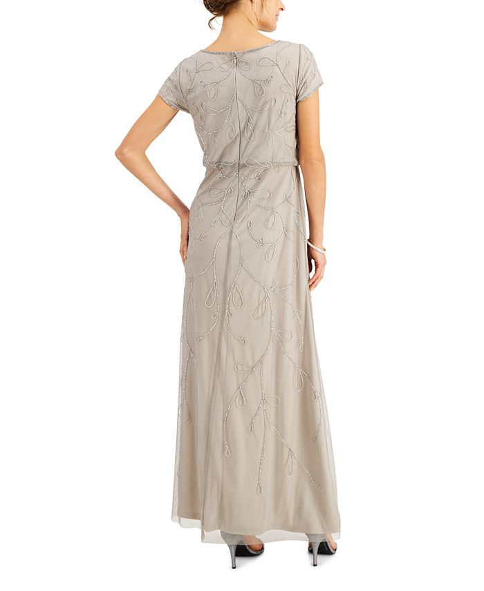 Papell Studio Papell Studio Embellished Blouson Gown - Macy's