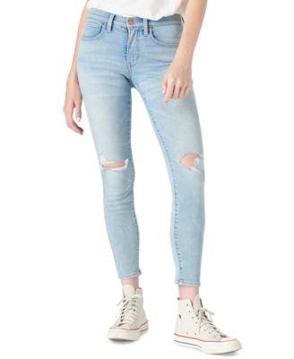 Lucky Brand - Ava Destructed Mid-Rise Skinny Ankle Jeans