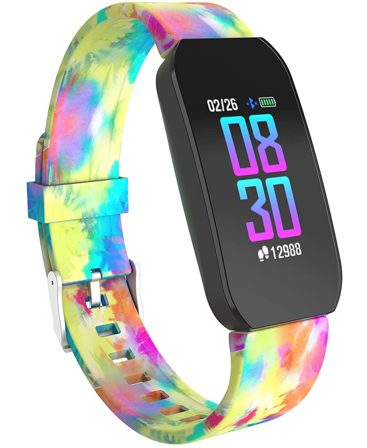 Unisex Tiedye Silicone Strap Active Smartwatch 44mm - Tie Dye Print