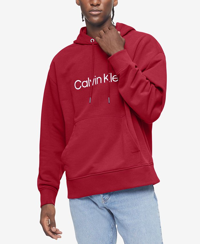 Calvin Klein Men's Relaxed Fit Logo French Terry Hoodie - Macy's