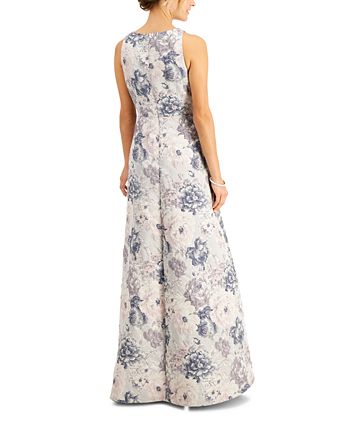 Adrianna Papell Floral-Print Gown - Macy's