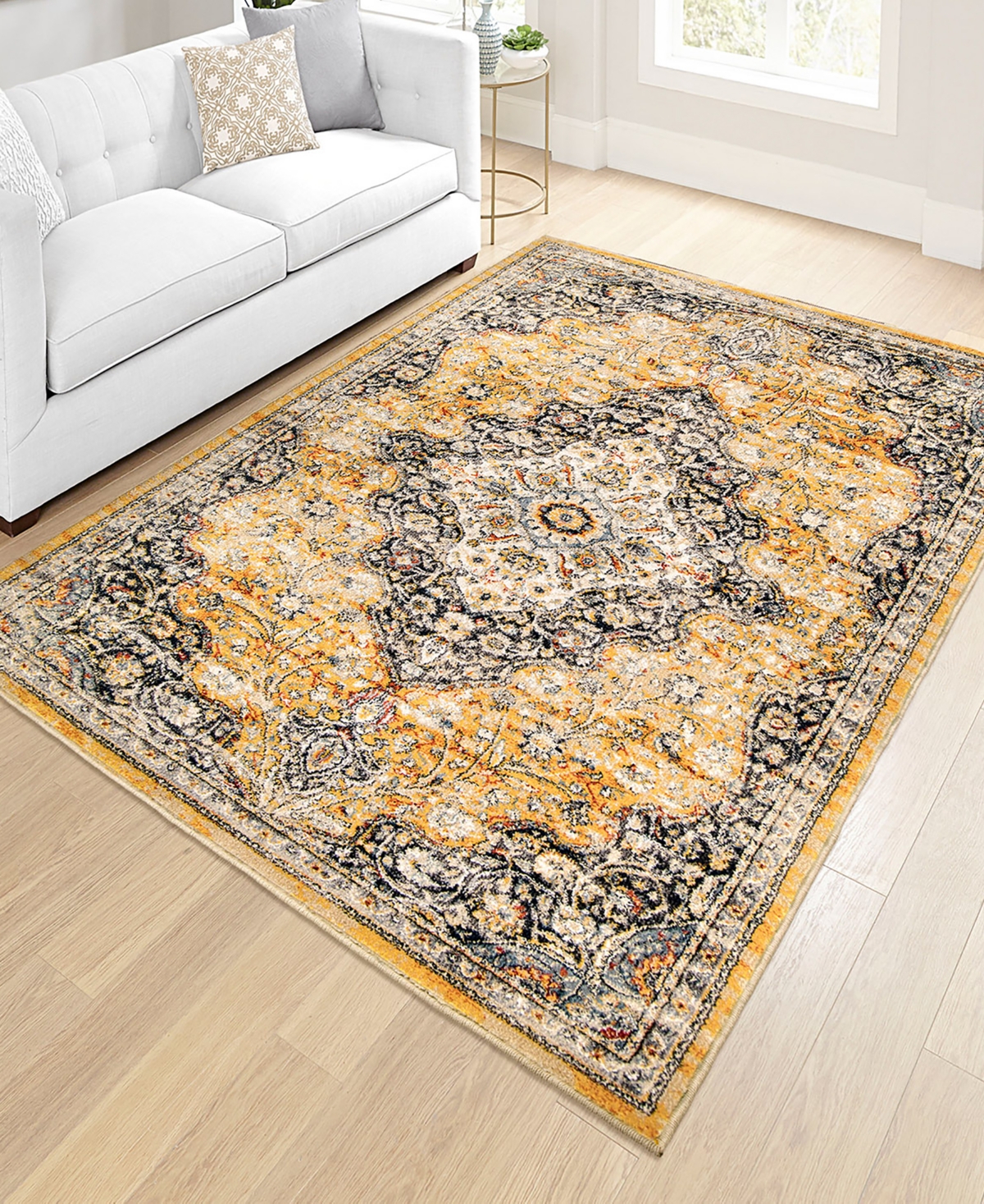 Orian Gemstones Cressida Area Rug - Gold-Tone