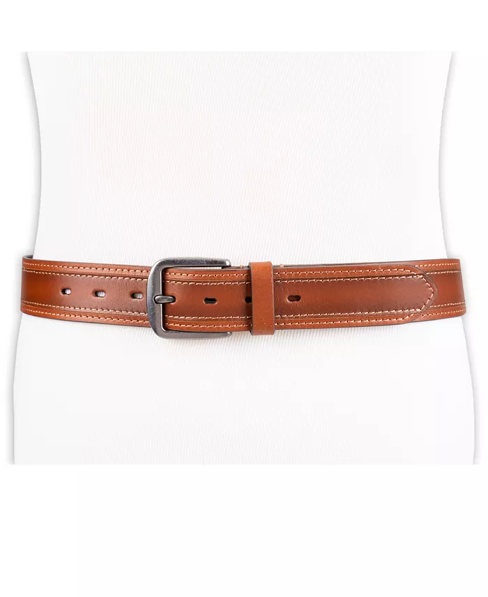 38MM Men's Stitched Leather Belt - thumbnail 5