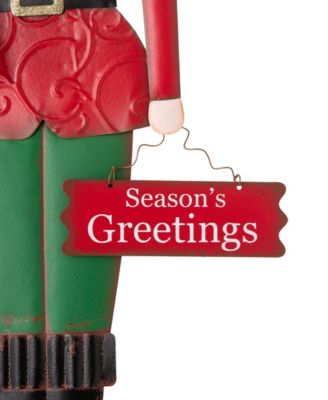 Metal Nutcracker Yard Stake or Standing Decor or Wall Decor, 36"