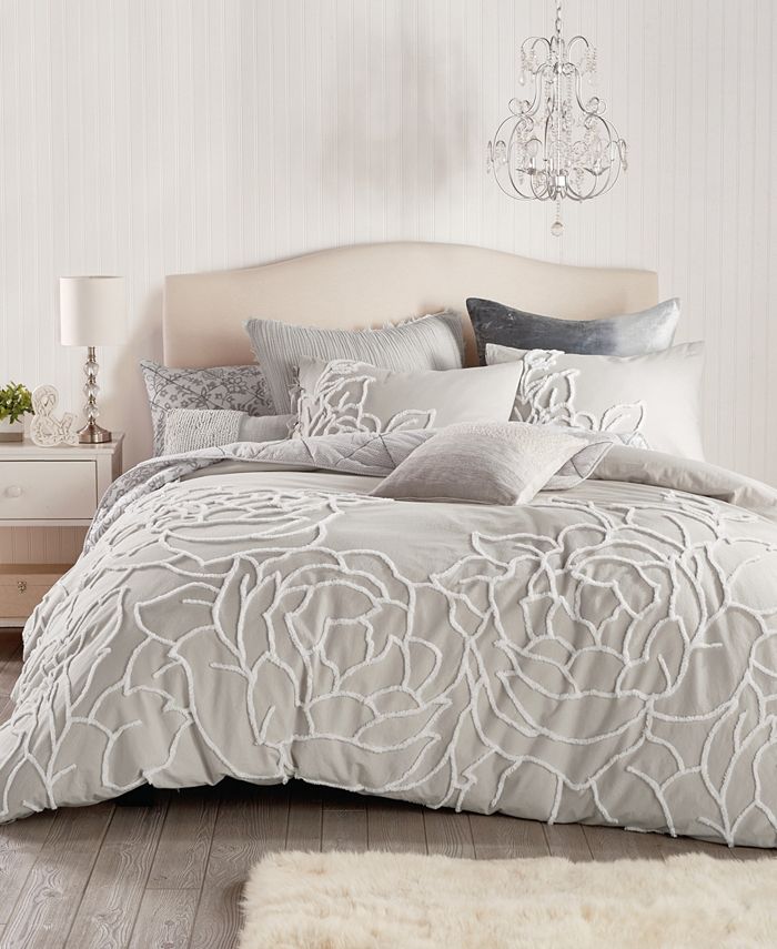 Peri Home Chenille Rose 3 Pieces Duvet Cover Set, King Macy's