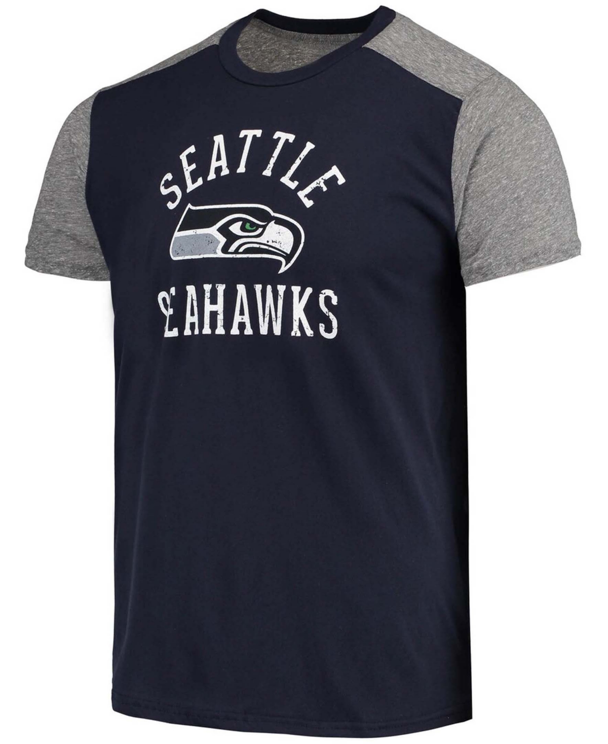 Shop Majestic Men's College Navy, Gray Seattle Seahawks Field Goal Slub T-shirt In Navy,gray