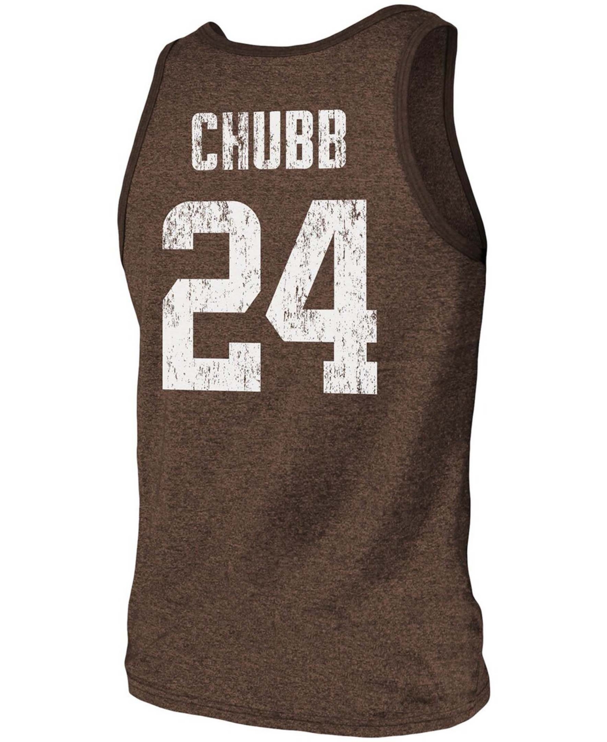 Fanatics Men's Nick Chubb Brown Cleveland Browns Player Name Number Tri-blend Hoodie T-shirt In Brown